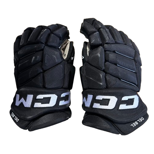 CCM HGJS - Gants de hockey Pro Stock d'occasion (noirs) n° 6